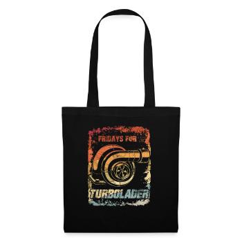 Fridays for Turbolader - Tuning - Mechaniker KFZ - Stoffbeutel - Schwarz - Vorne