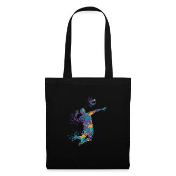 Volley-ball splash - Sac en tissu - noir - Devant
