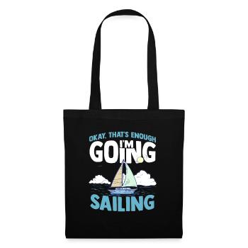 Sailing sailboat regatta dinghy nautical catamaran - Tote Bag - black - Front