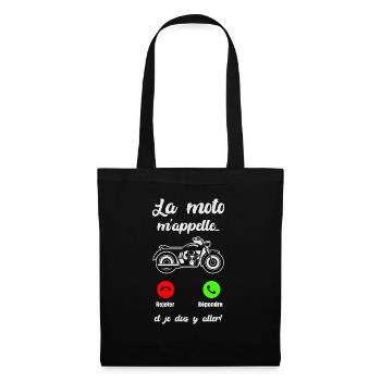 La Moto M appelle Et Je Dois Y Aller Téléphone - Sac en tissu - noir - Devant