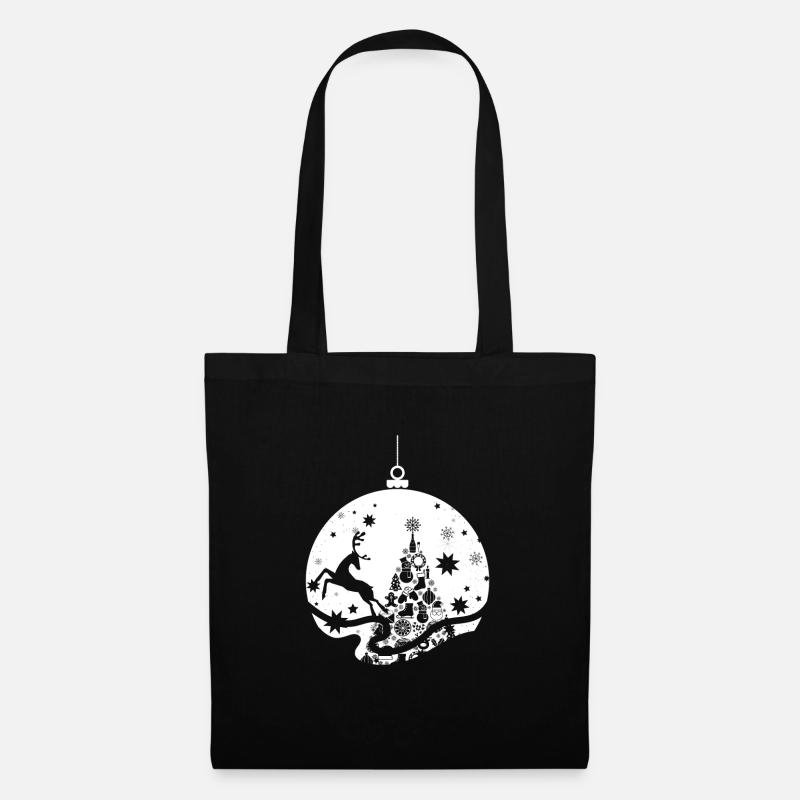 Weihnachten Rentier - Stoffbeutel - Schwarz
