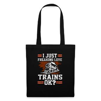 Zug Züge Modeleisenbahn Eisenbahn Geschenk - Stoffbeutel - Schwarz - Vorne