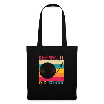 Keeping It Old School Vinyl - Tote Bag - black - Front