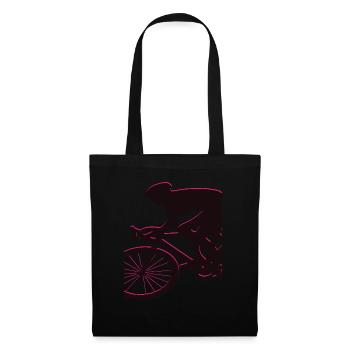 Cyclist cycling racing bike retro vintage - Tote Bag - black - Front