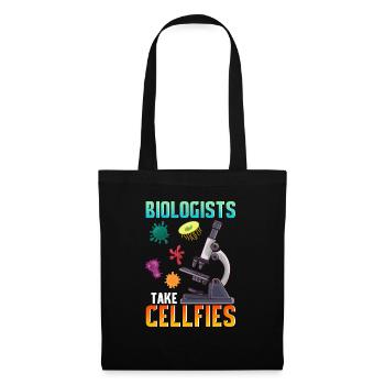 Cute Biologists Take Cellfies Selfies Biology Pun - Tote Bag - black - Front