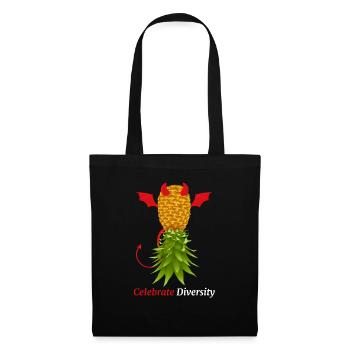 Célébrez les cadeaux échangistes de la diversité | Ananas Swi - Sac en tissu - noir - Devant