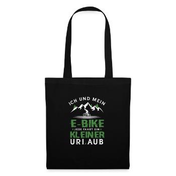 ebike mountain bike mountain biking bike gift - Tote Bag - black - Front