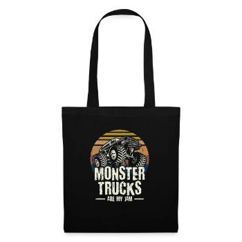 Monster Trucks Are My Jam Racing USA Retro Vintage - Stoffbeutel - Schwarz - Vorne