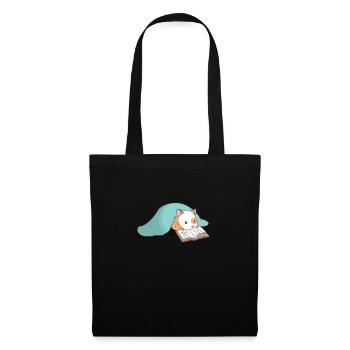 Cute hamster bookworm books - Tote Bag - black - Front