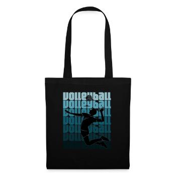 Homme de volley- de sport - Sac en tissu - noir - Devant