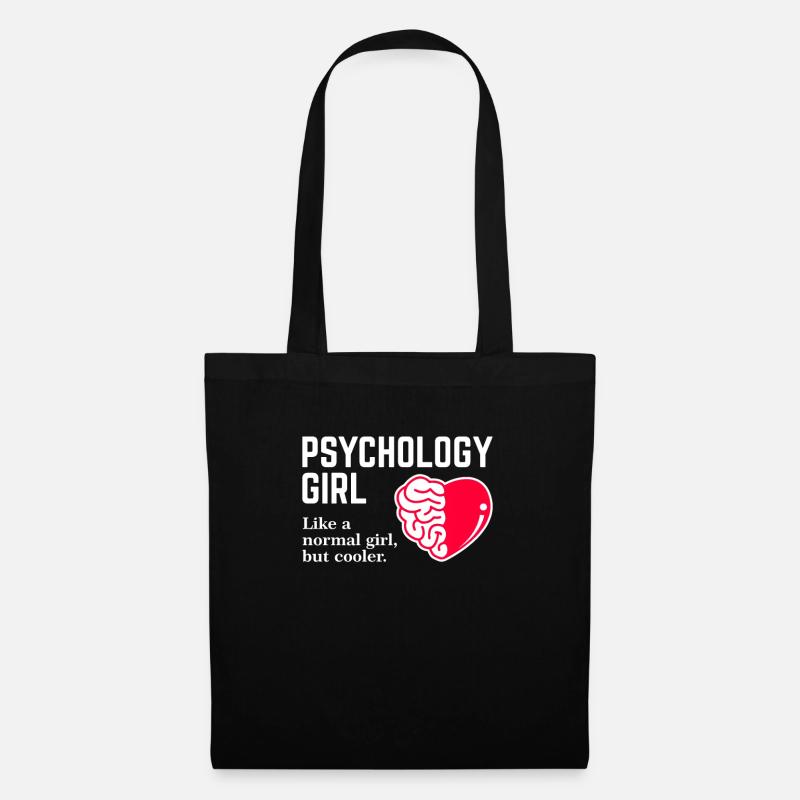Psychologie Mädchen - Stoffbeutel - Schwarz