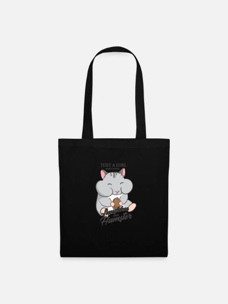 Soleil et hamsters Hamster mignon - Sac en tissu - noir