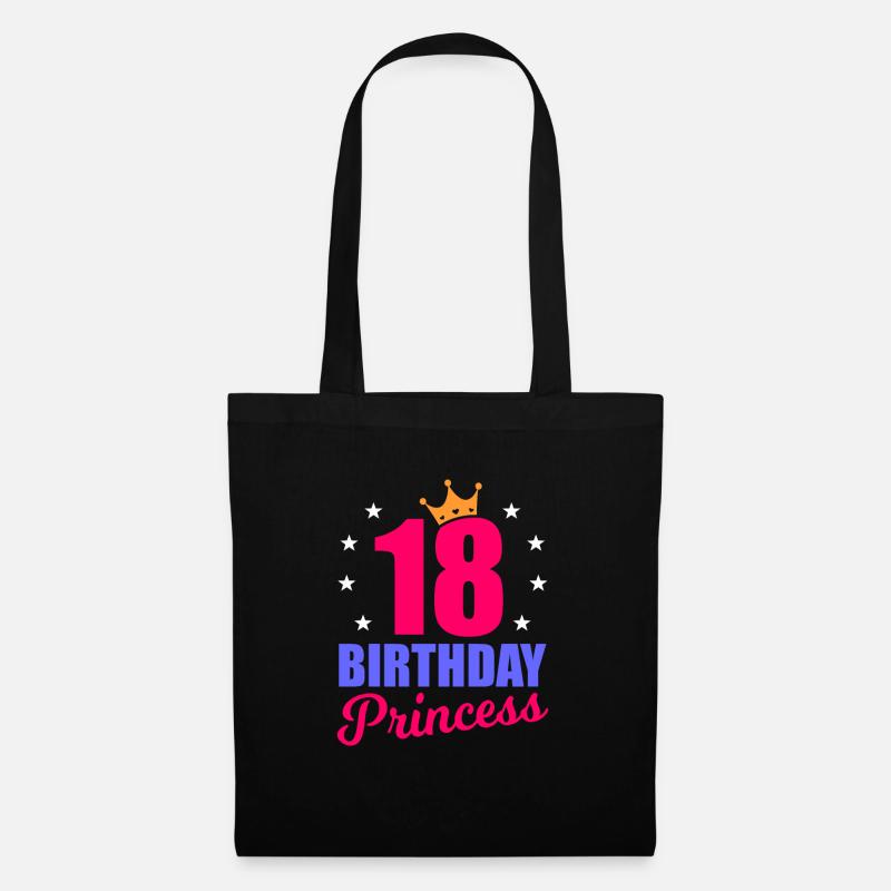 18. Geburtstag - Stoffbeutel - Schwarz
