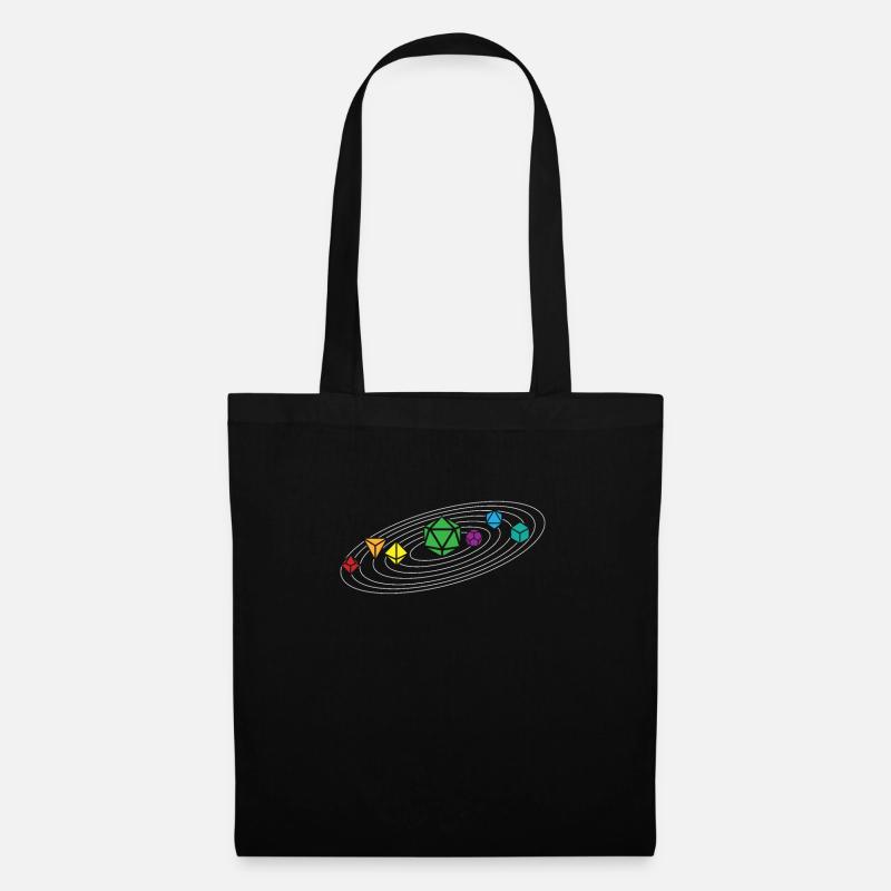 D20 Dice Retro Solar System Vintage Planets RPG - Tote Bag - black