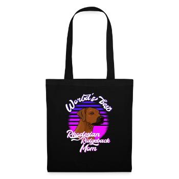 T-shirt pour chien Rhodesian Ridgeback Mom Gift - Sac en tissu - noir - Devant