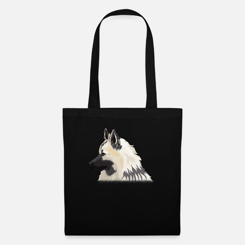 Eurasier Kopf Hund Hundeportrait Geschenk - Stoffbeutel - Schwarz
