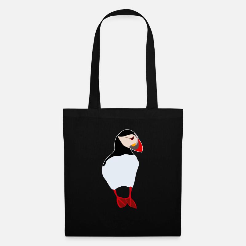 Macareux moine - macareux - Sac en tissu - noir