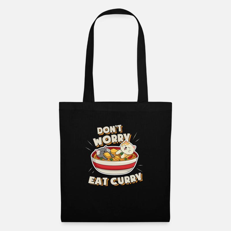 Un fan de curry disant que je ne m'inquiète pas de manger du curry - Sac en tissu - noir