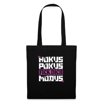Hokus Pokus Fick Dich Modus Sarkasmus Geschenk - Stoffbeutel - Schwarz - Vorne