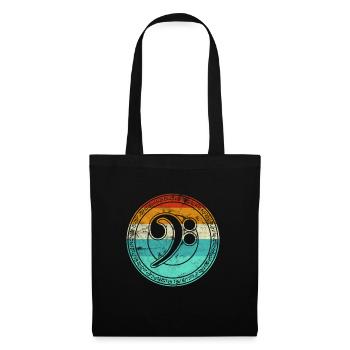 Bass guitar bass clef for bass guitarists Vin - Tote Bag - black - Front