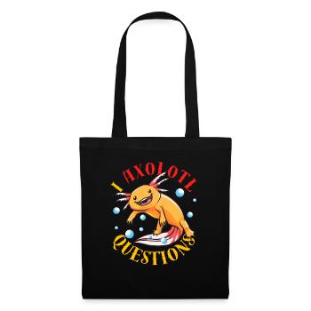 I Axolotl Questions Ask A Lot Of Questions Pun - Tote Bag - black - Front