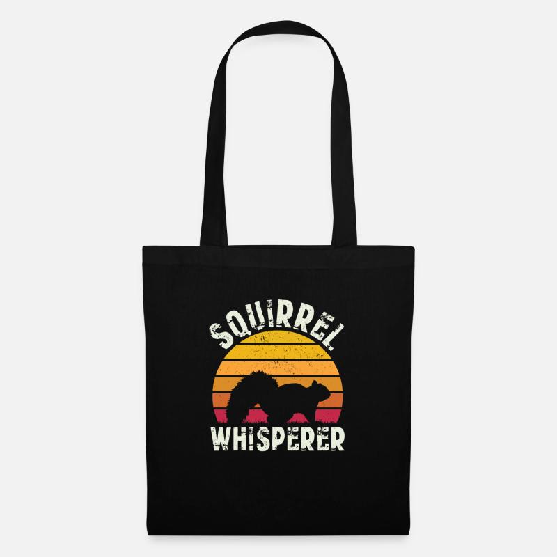 Squirrel Whisperer Wild Nature Squirrel Lover - Stoffbeutel - Schwarz
