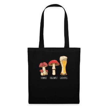 Cèpes Champignons Champignons Cadeau - Sac en tissu - noir - Devant