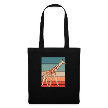 Giraffe - Stoffbeutel - Schwarz - Vorne