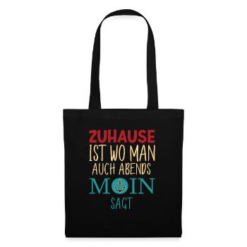 Le nord est à la maison où tu dis Moin le soir - Sac en tissu - noir - Devant