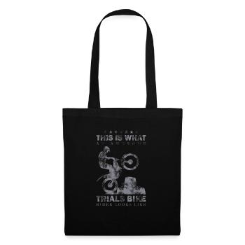This is what a great trial rider looks like on a motorcycle - Tote Bag - black - Front