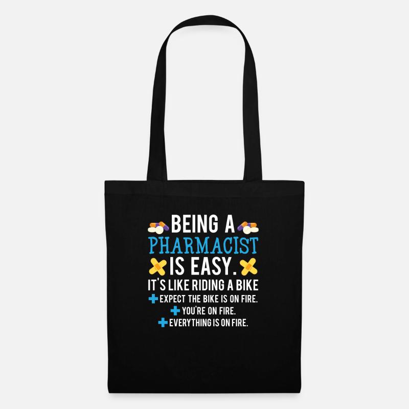 Funny pharmacist - Tote Bag - black