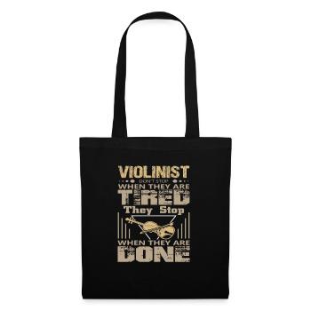 Violoniste violoniste - Sac en tissu - noir - Devant