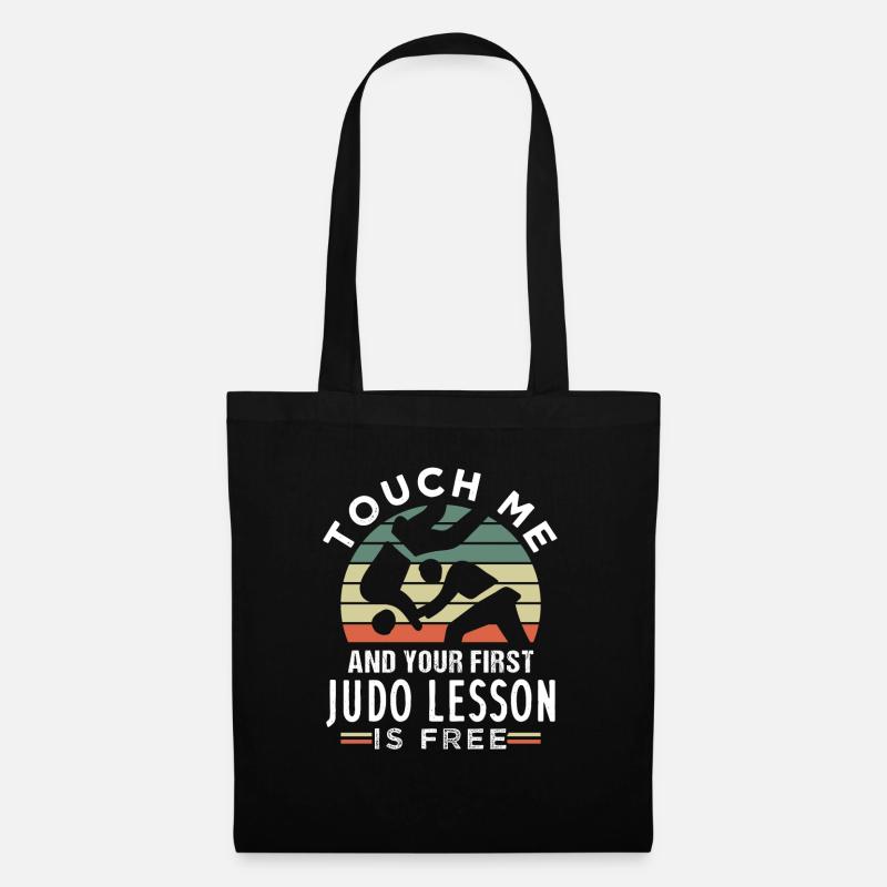Judo Unterricht Stunde Geschenk - Stoffbeutel - Schwarz