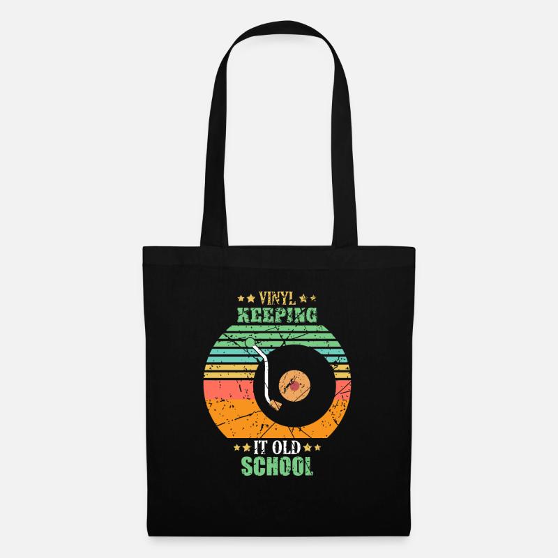Vinyl DJ turntable - Tote Bag - black