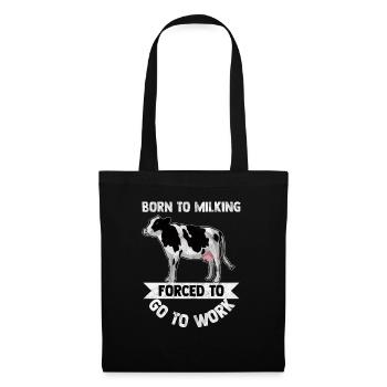 Vaches vache boeuf vache laitière fermier vache pis - Sac en tissu - noir - Devant
