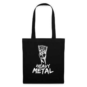 Heavy metal music stand for metal french fries fork - Tote Bag - black - Front