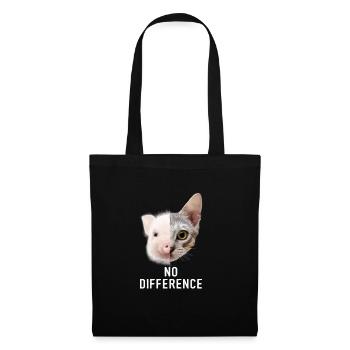 Pro Vegan No Difference Vegetarier Veganer Vegan - Stoffbeutel - Schwarz - Vorne