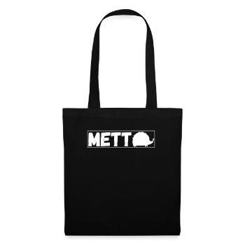 Ich Liebe Mettigel Mettbrötchen Mett Geschenk - Stoffbeutel - Schwarz - Vorne