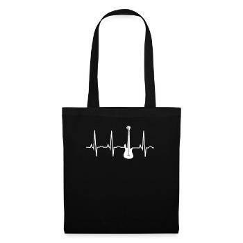 Bass Player Bass Guitar Player Heartbeat - Sac en tissu - noir - Devant