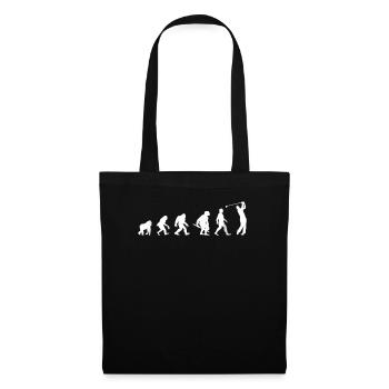 Golf Player Evolution Funny Golfplayer Edit - Stoffbeutel - Schwarz - Vorne