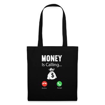 Money is calling - Stoffbeutel - Schwarz - Vorne