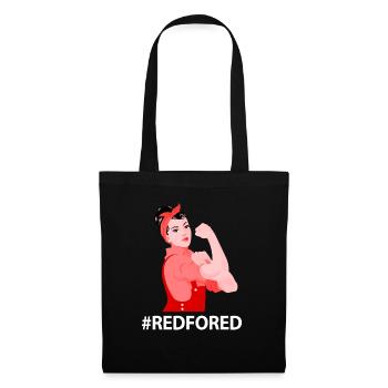 Red Girl for Strong Woman Red Apple Design Fun Gif - Tote Bag - black - Front