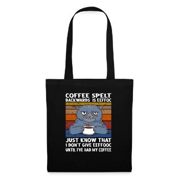 Coffee spelt backwards is eeffoc Design - Tote Bag - black - Front