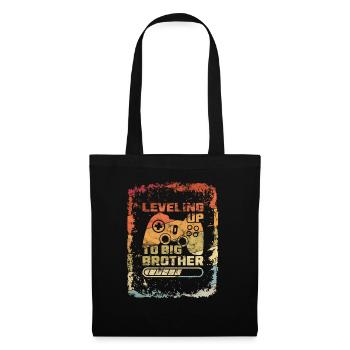 Vintage Leveling up Grand frère Big Brother - Sac en tissu - noir - Devant