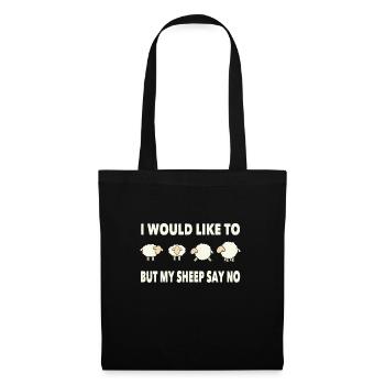 Mouton disant - Sac en tissu - noir - Devant