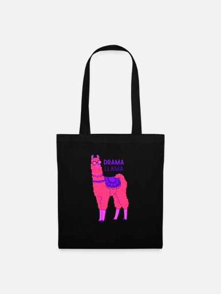 Drama Llama Lama - Stoffbeutel - Schwarz