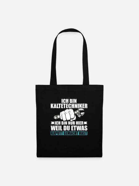 Kältetechniker Geschenk Klimatechniker - Stoffbeutel - Schwarz