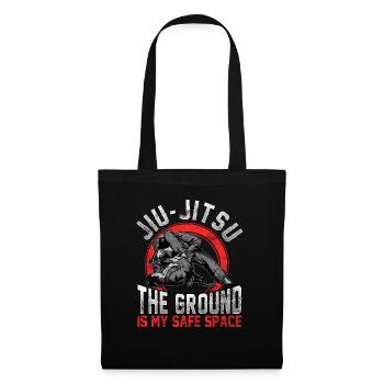 Jiu Jitsu Der Boden ist mein sicherer Raum BJJ Pun - Stoffbeutel - Schwarz - Vorne