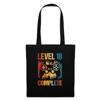 18. Geburtstag Level 18 Complete Jahre Junge 2002 - Stoffbeutel - Schwarz - Vorne