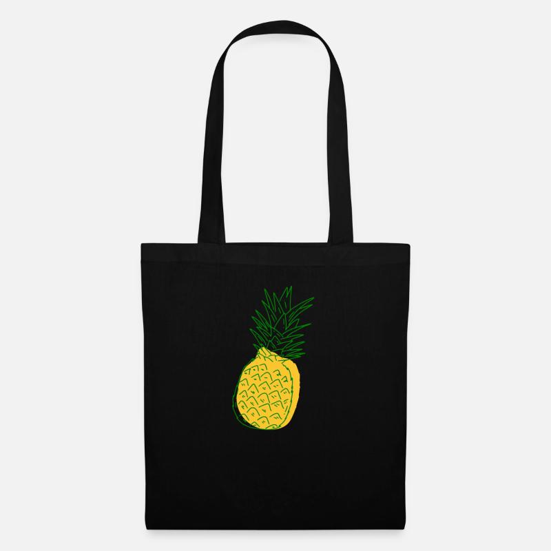 Pineapple t-shirt as a present gift idea - Tote Bag - black